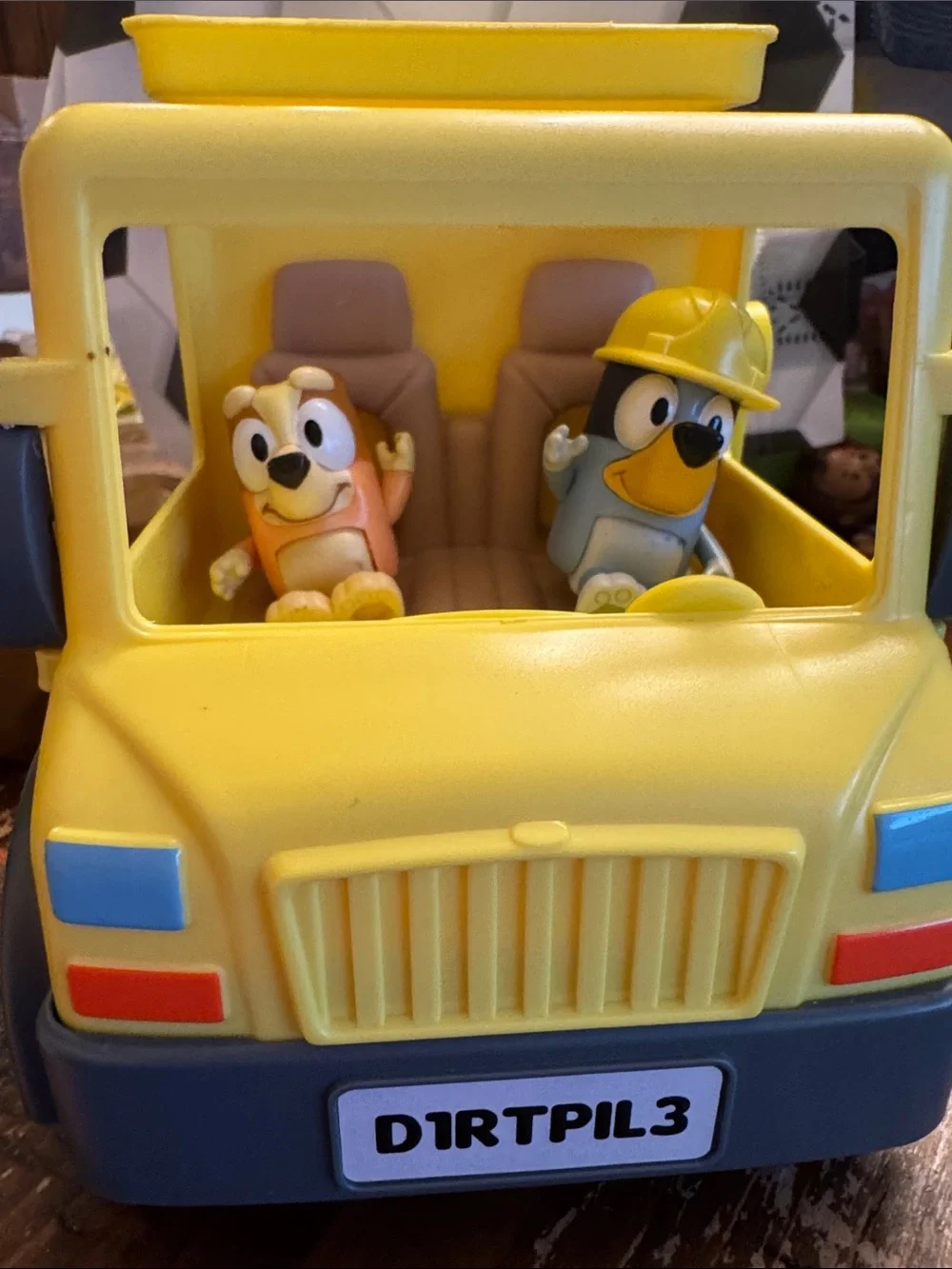 Bluey and Bingo Yellow Kids Dump Truck Toy